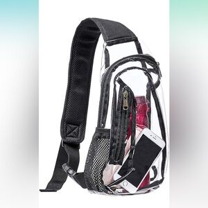 Clear sling bag for stadiums and concerts